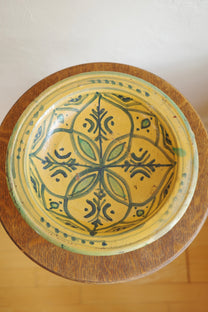 Antique Yellow Spanish Bowl