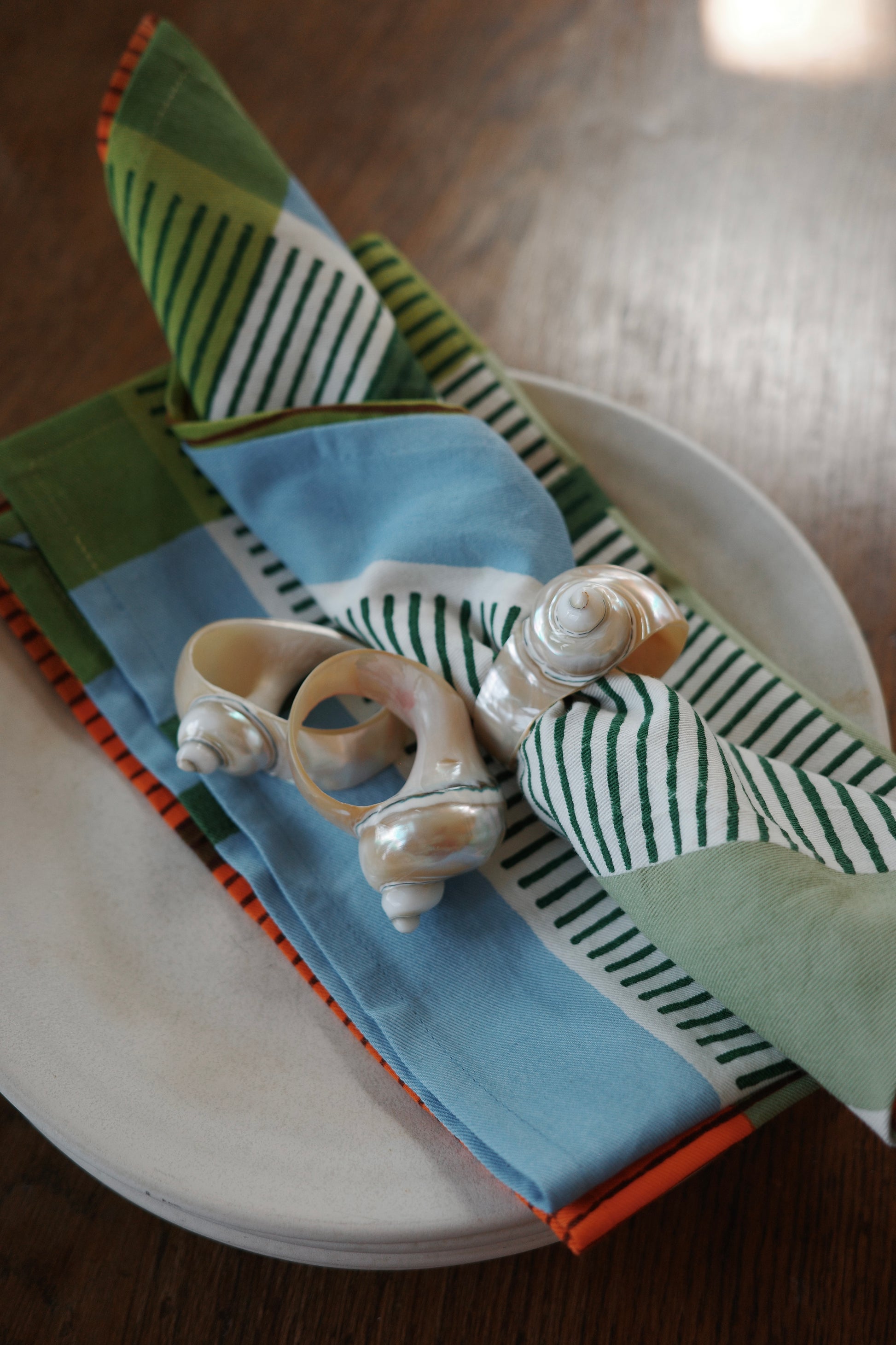 Shell Napkin Rings, Set of 4