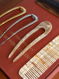 French Hair Pin in Sand Shell
