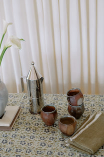 Floral Block Printed Tablecloth