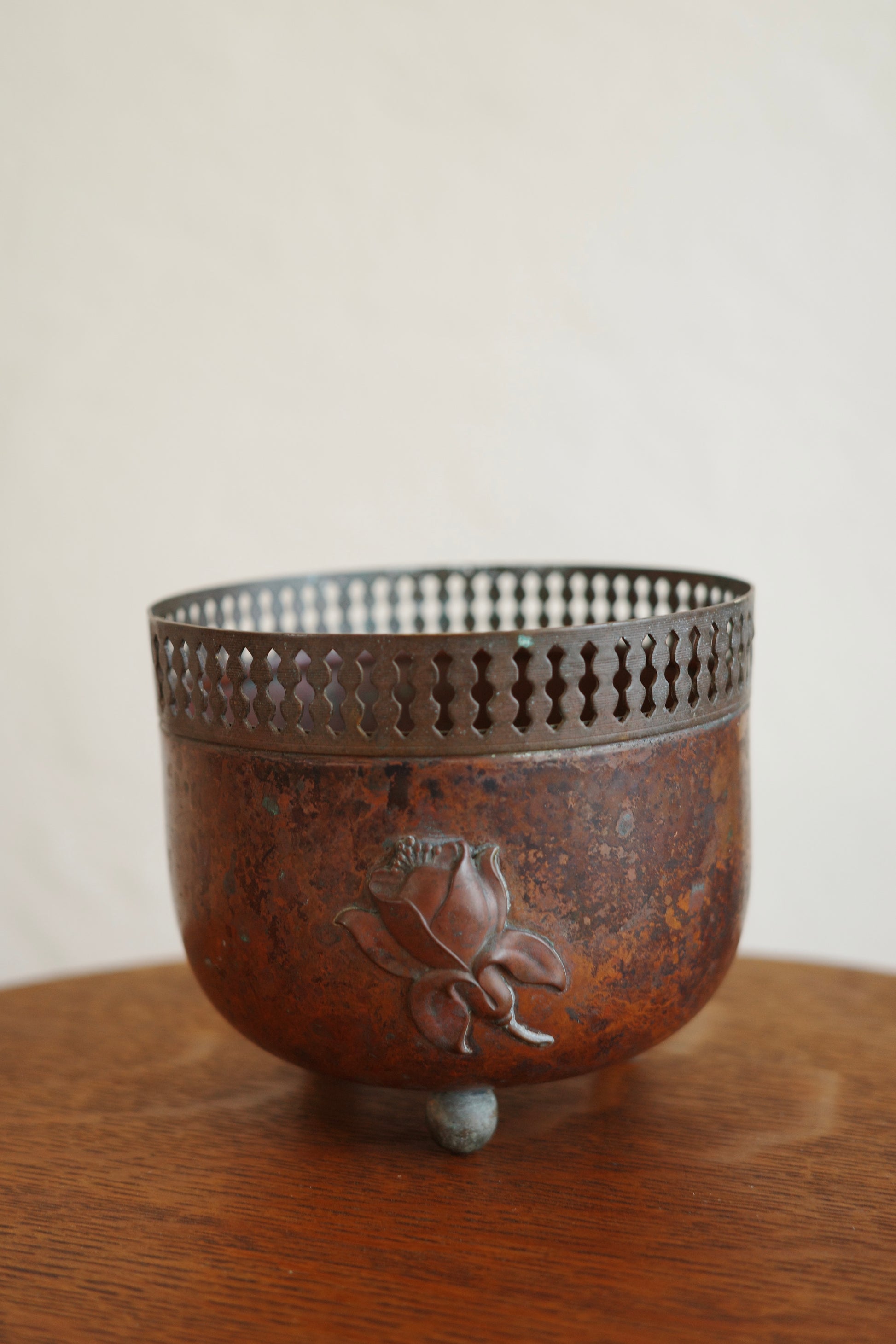 Vintage Small Copper Planter