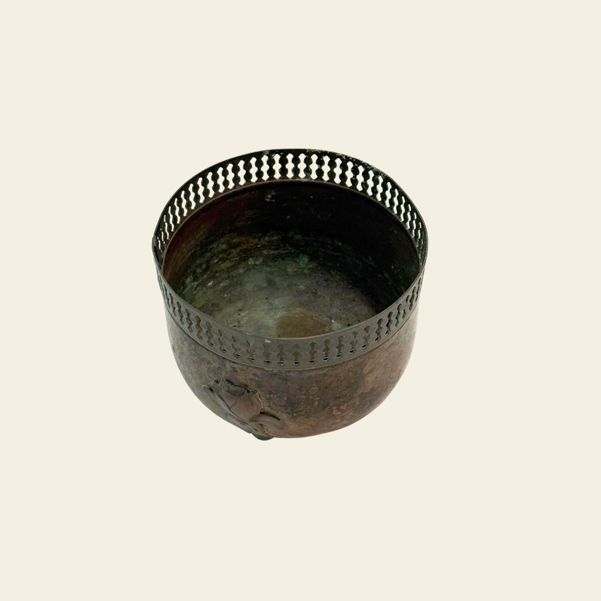 Vintage Small Copper Planter