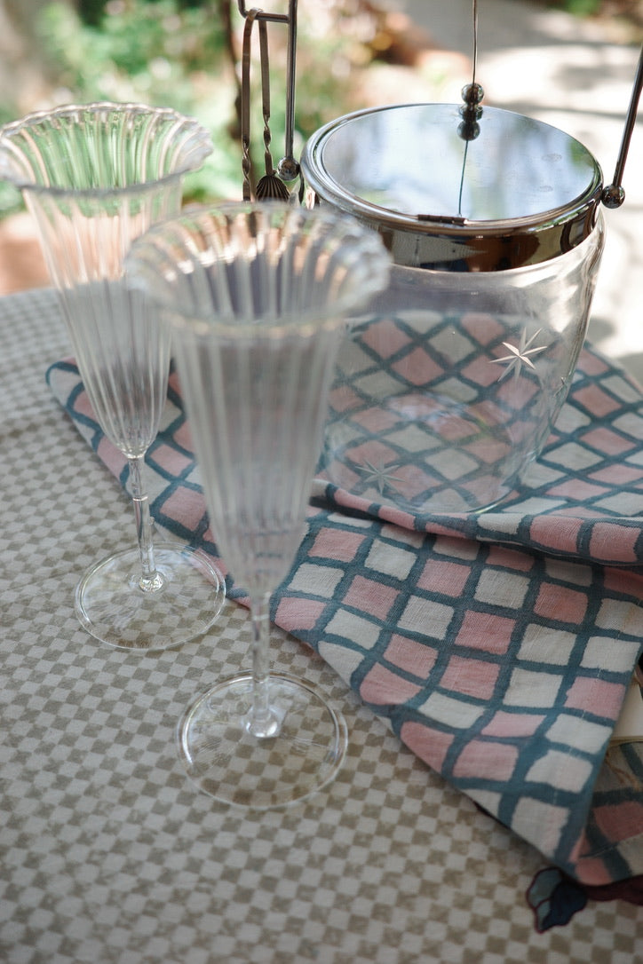 Grid Linen Kitchen Towel