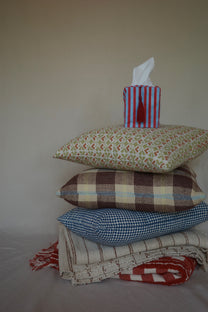 Stripes Blockprint Tissue Box Cover