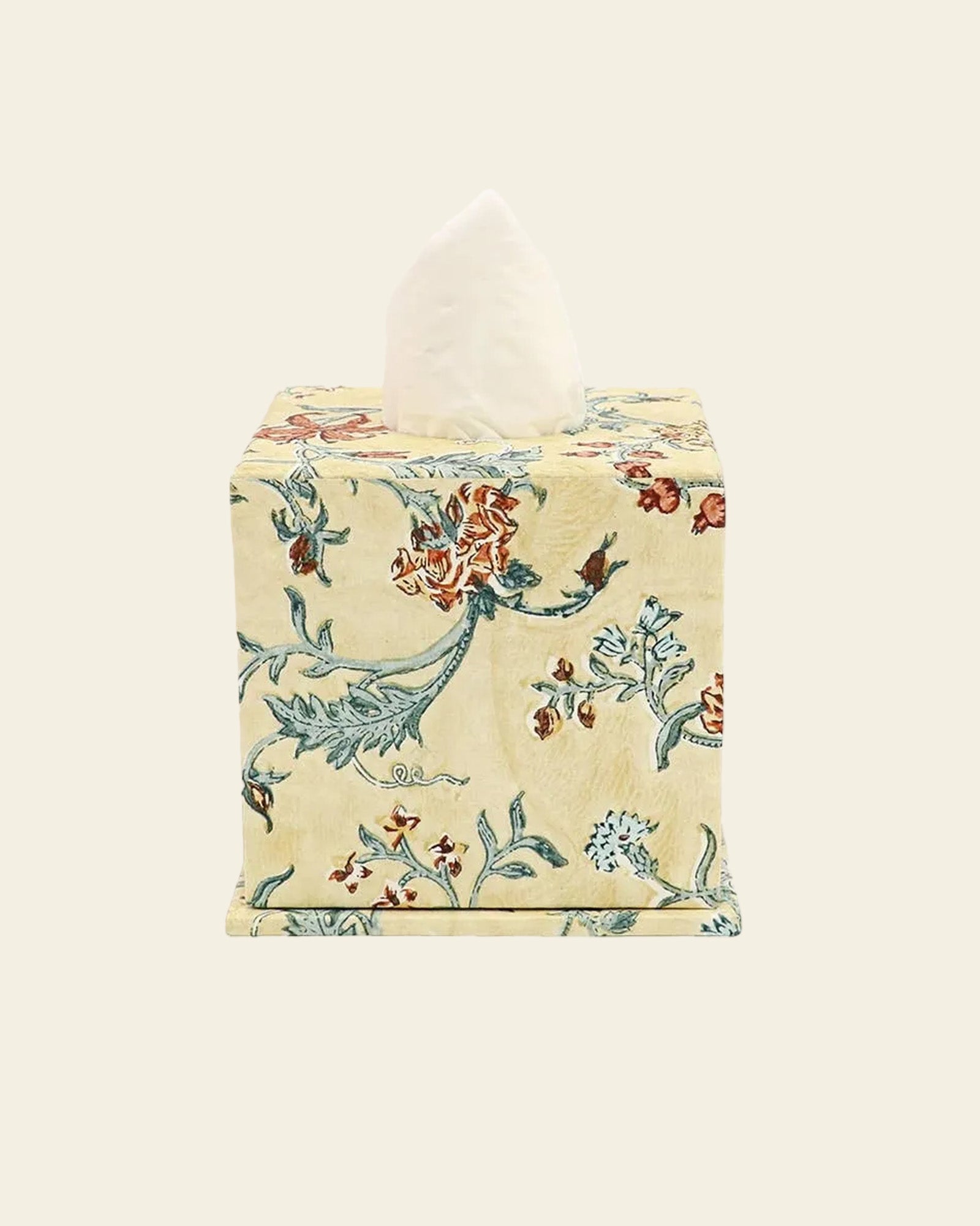 Block Printed Tissue Box