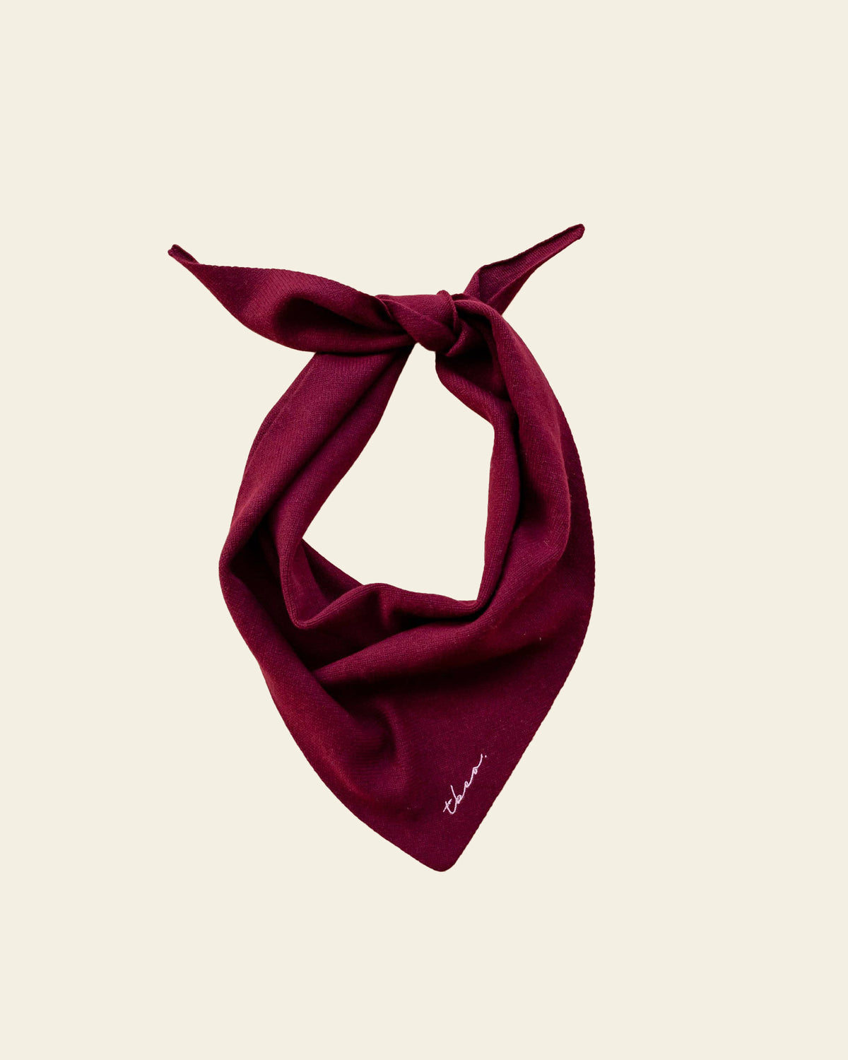 Merino Wool Triangle Scarf in Burgundy