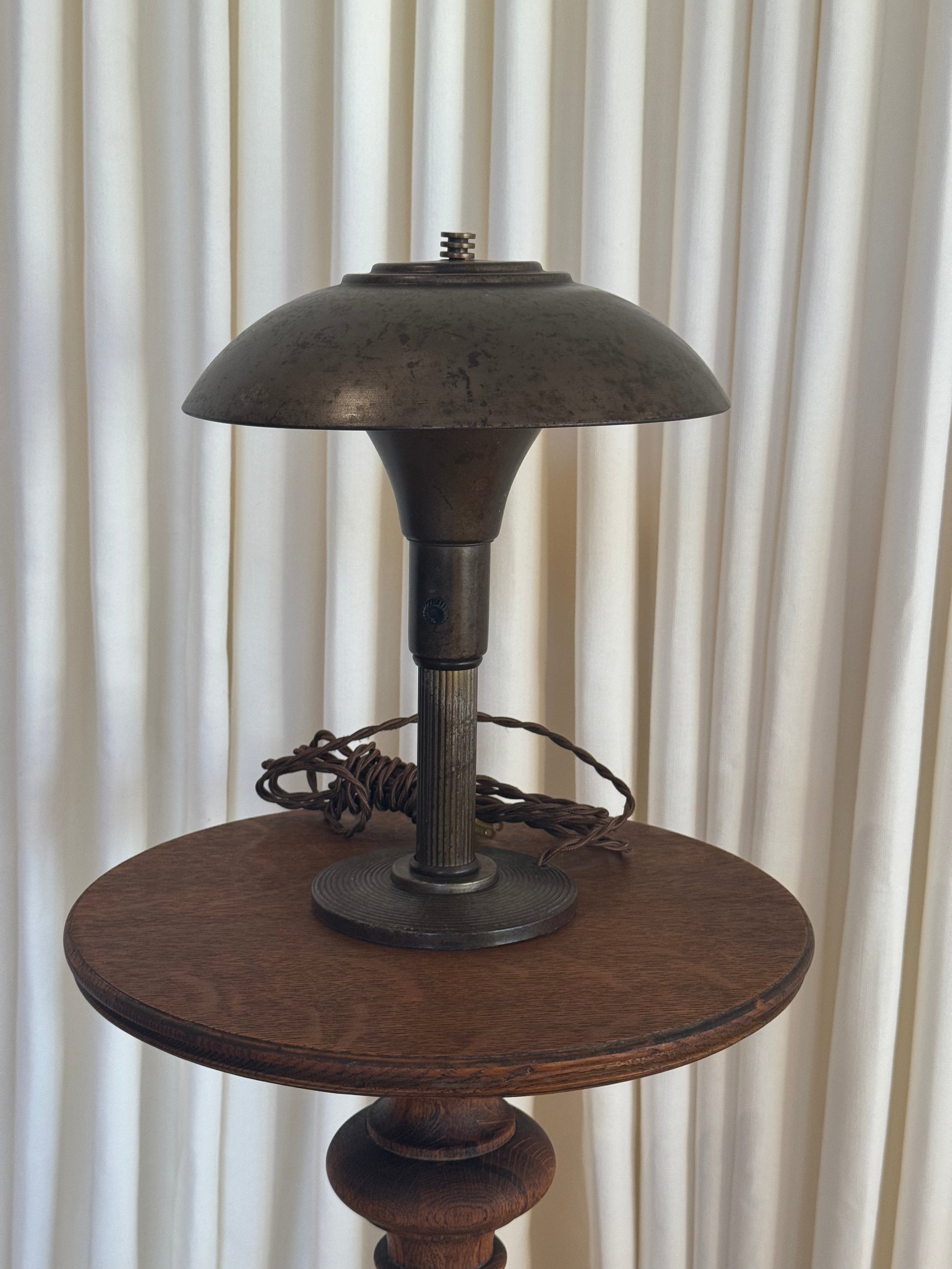 Vintage Copper Art Deco Lamp