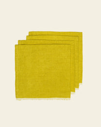 Chunky Linen Lime Napkins Set of 4