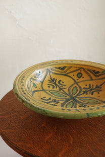 Antique Yellow Spanish Bowl