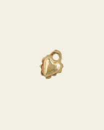 Gold Frilly Heart Charm