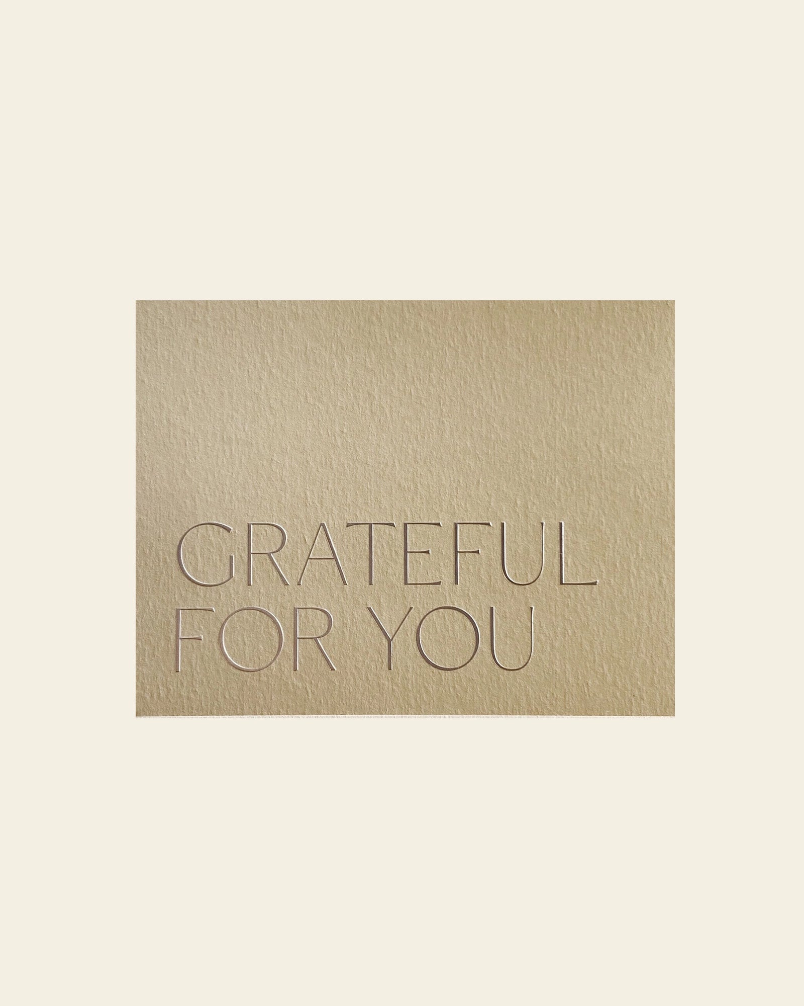 Grateful For You Card