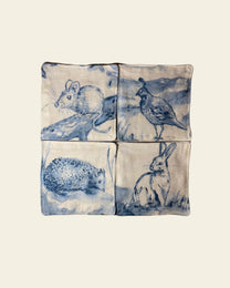 Hand Painted Animal Cocktail Coasters Set of 4