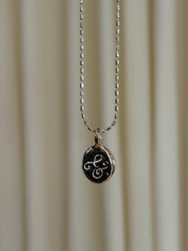Silver "&amp;" Charm
