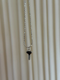 Silver Key Charm