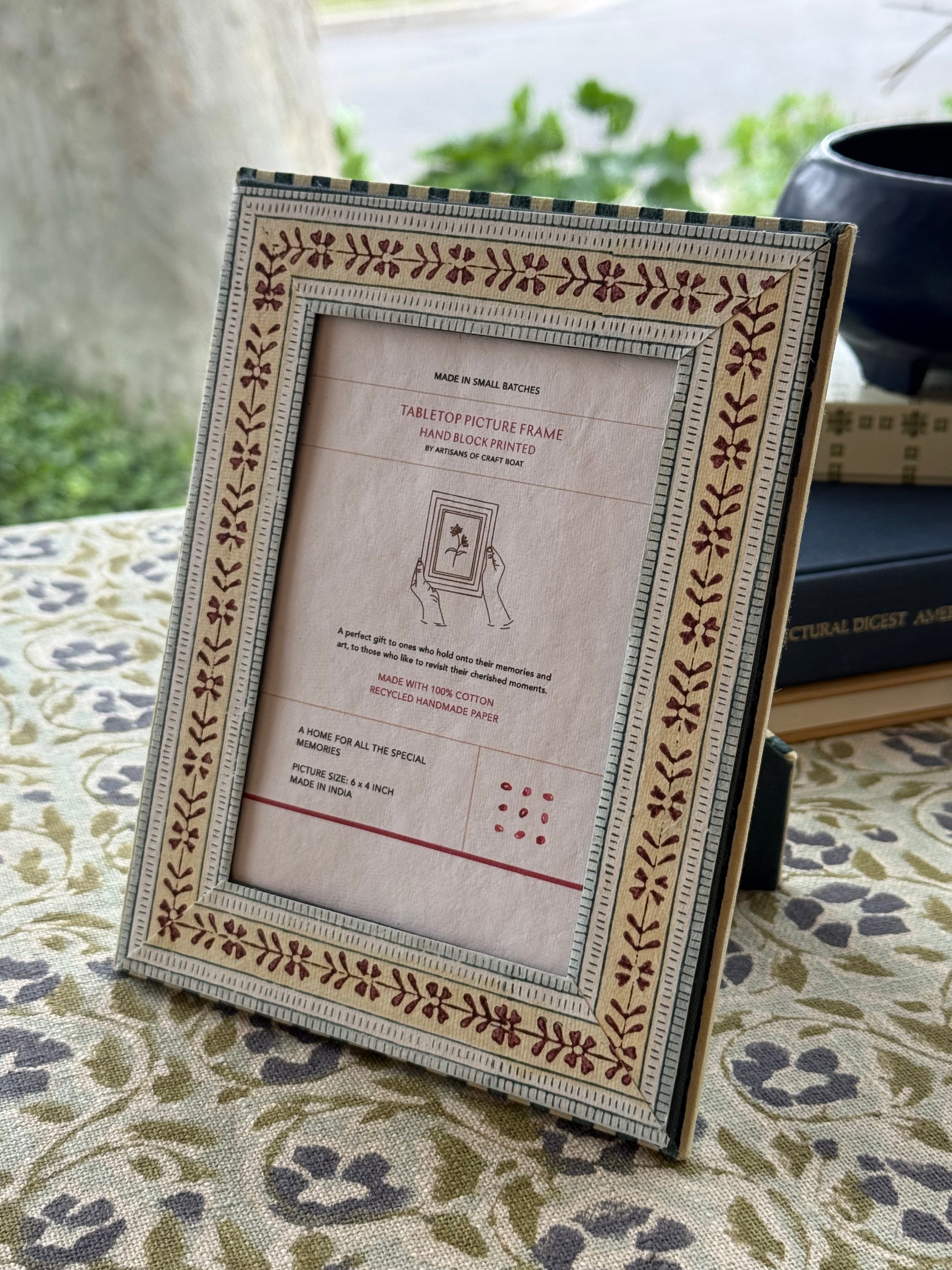 Block Printed Picture Frame