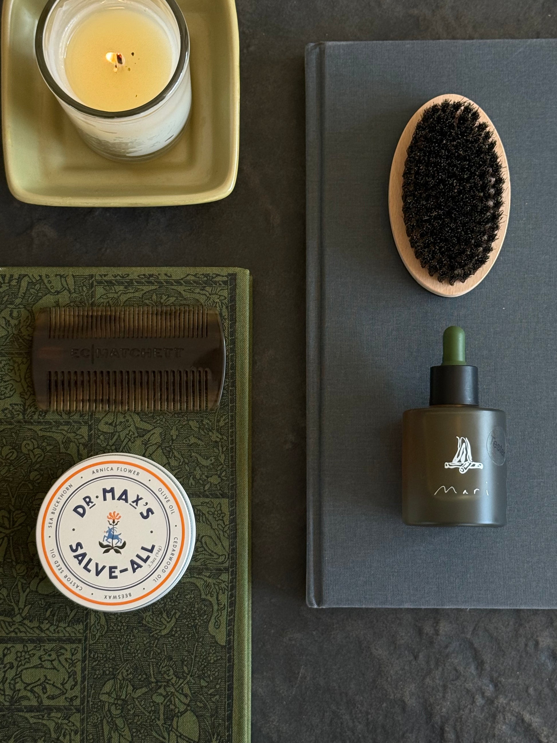 Beard Brush in Bourbon