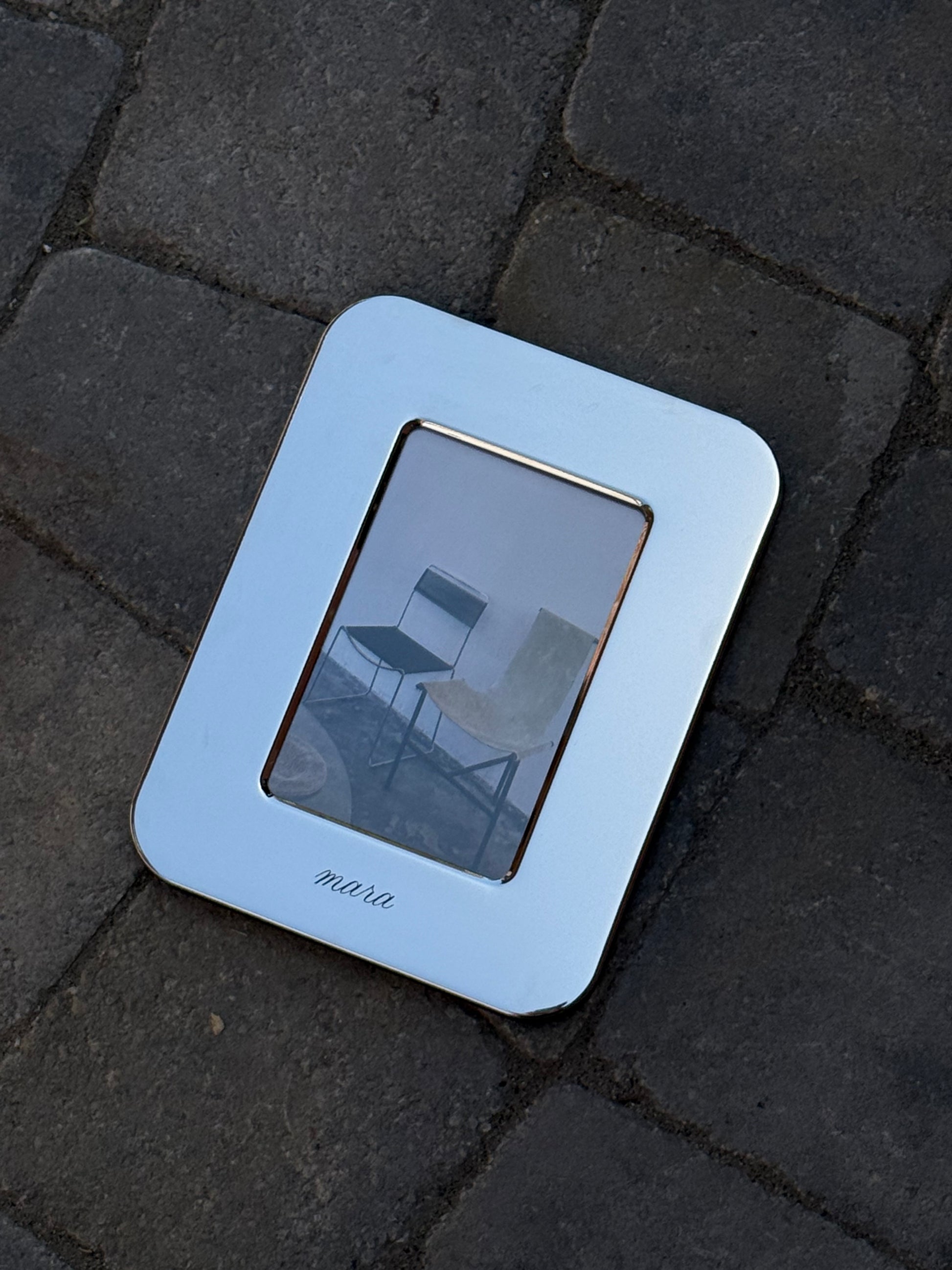 Chrome Photo Frame with Custom Engraving