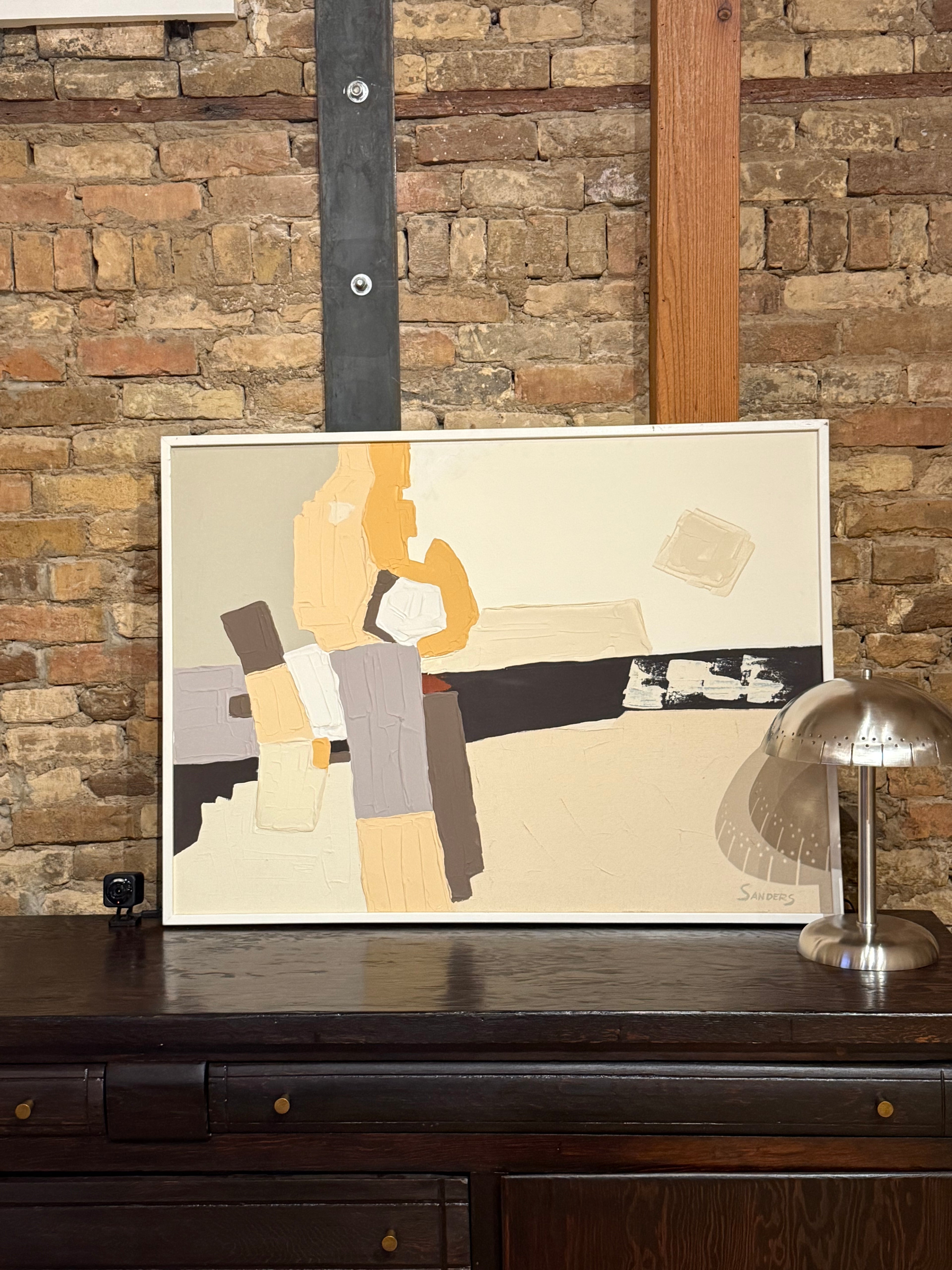 AS Sanders Abstract Oil on Canvas Vintage