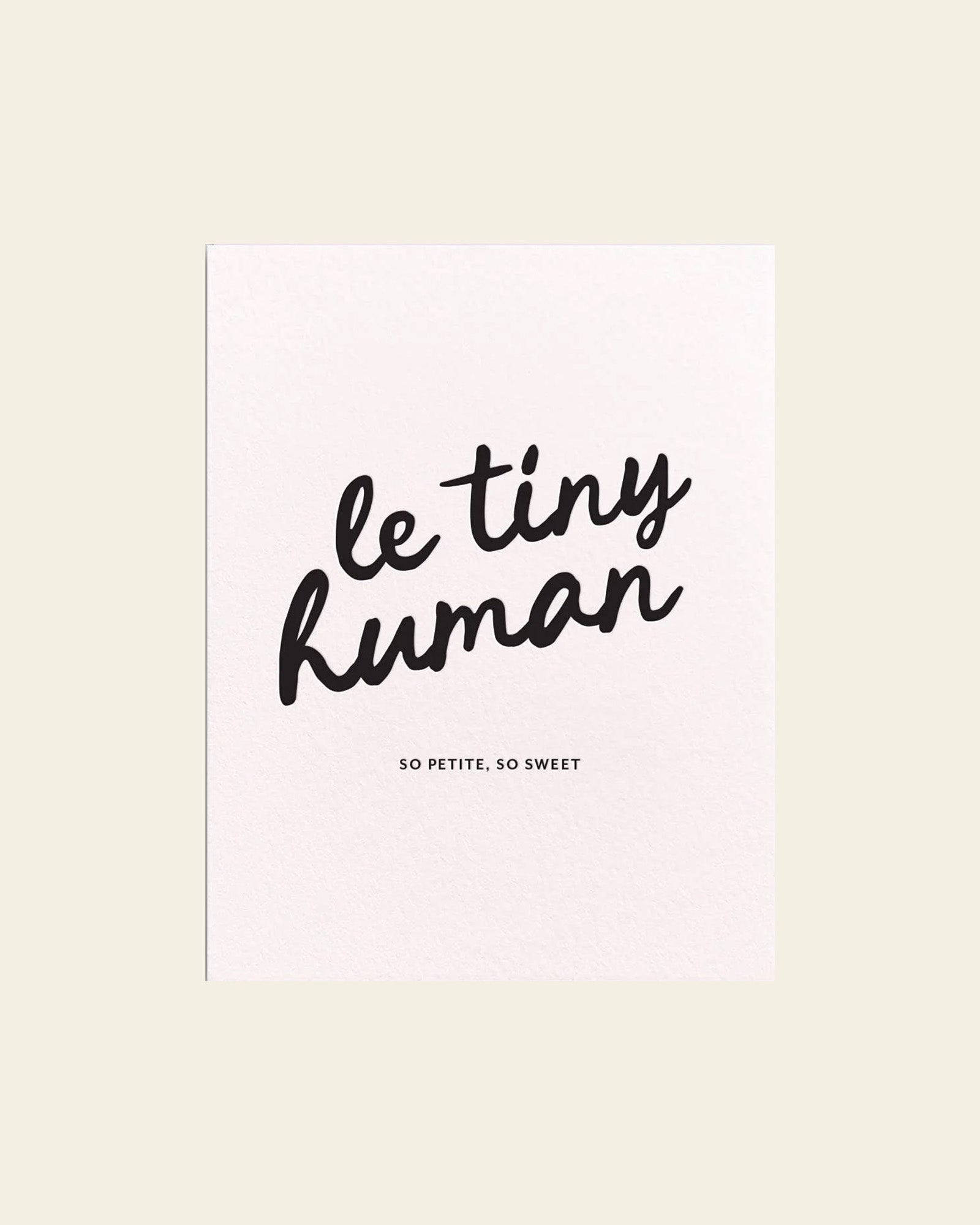 Le Tiny Human Card