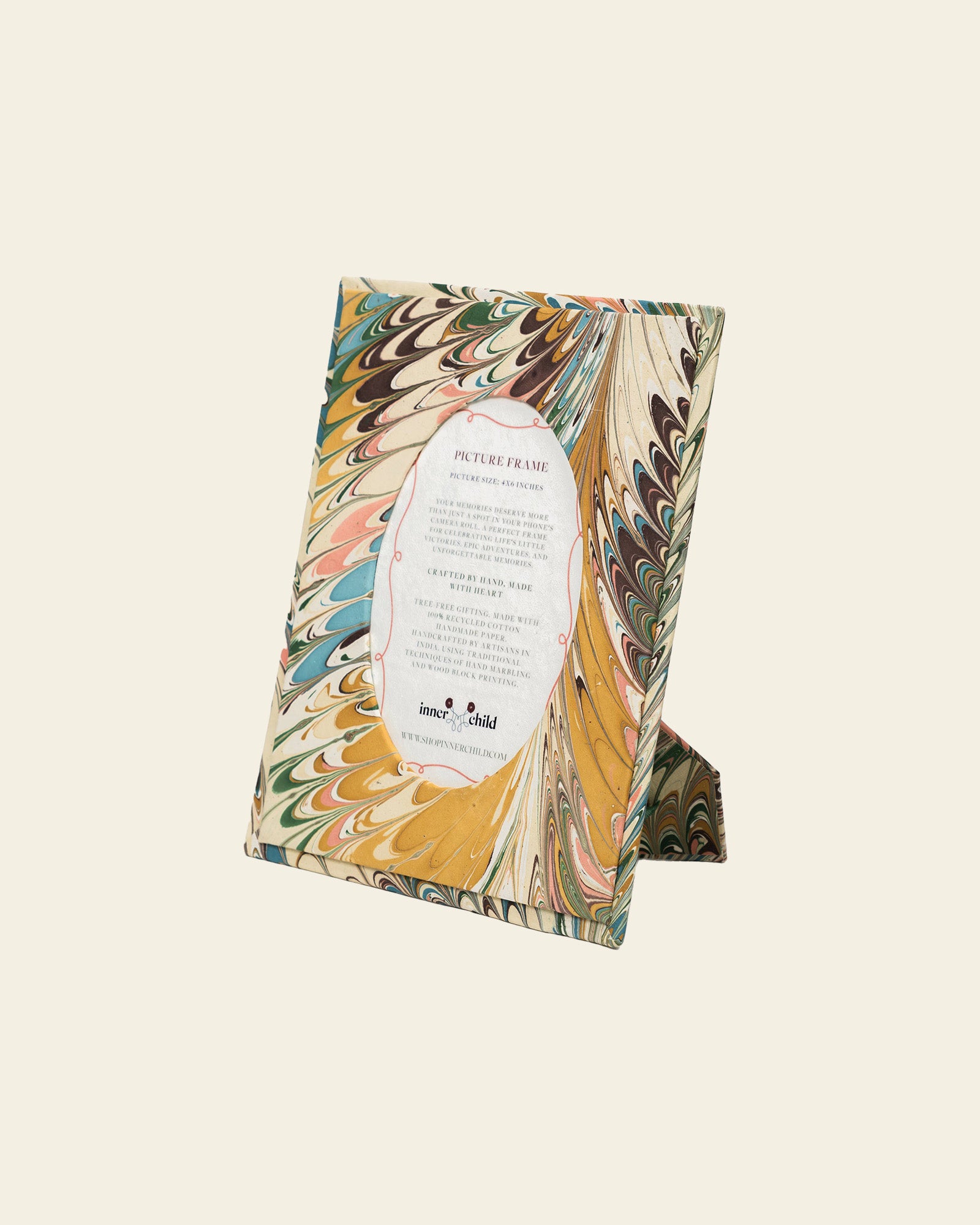 Hand-Marbled Picture Frame
