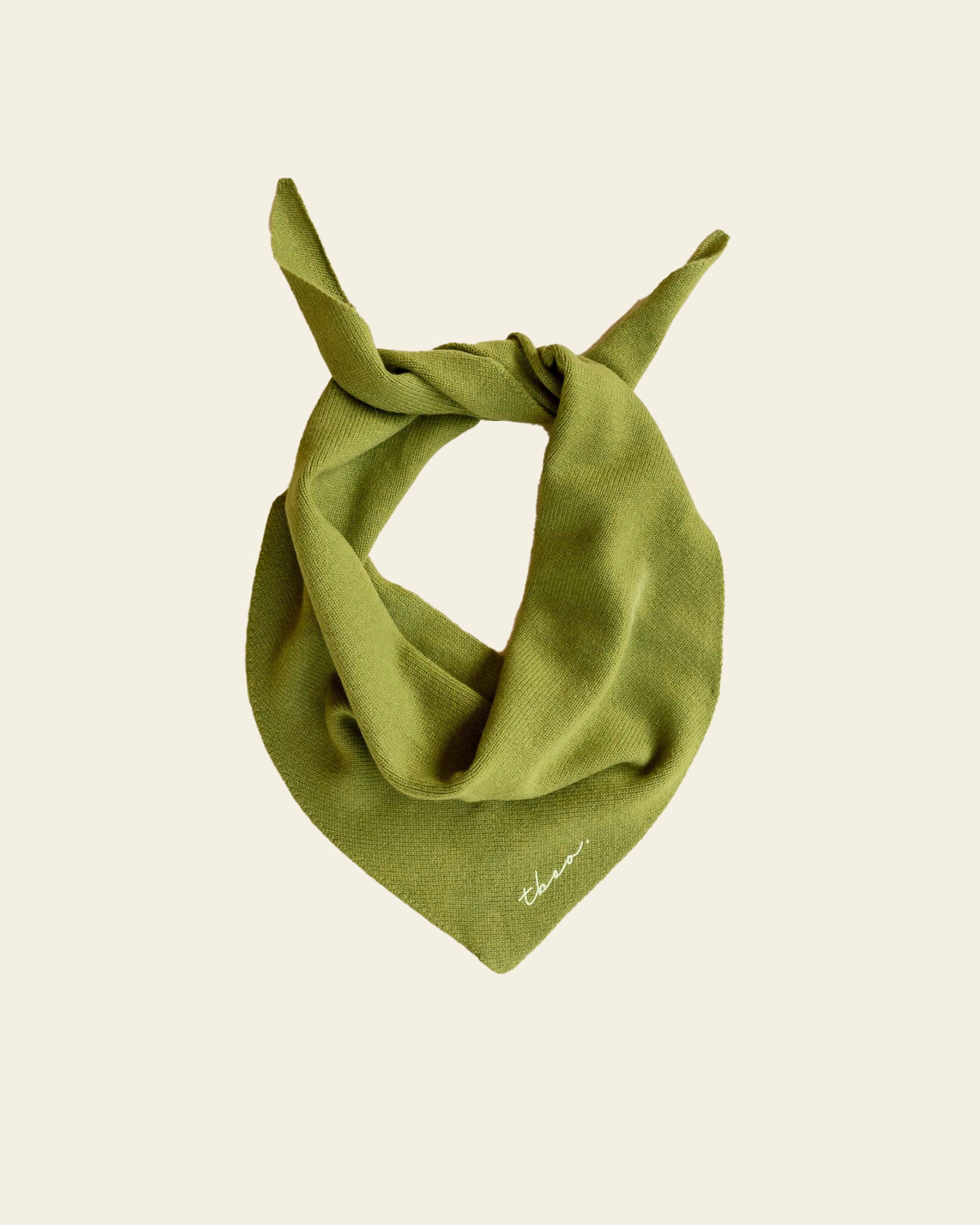 Merino Triangle Scarf in Olive