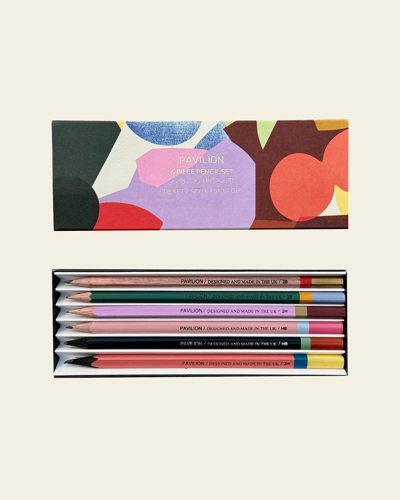 Abstract 6 Piece Pencil Set