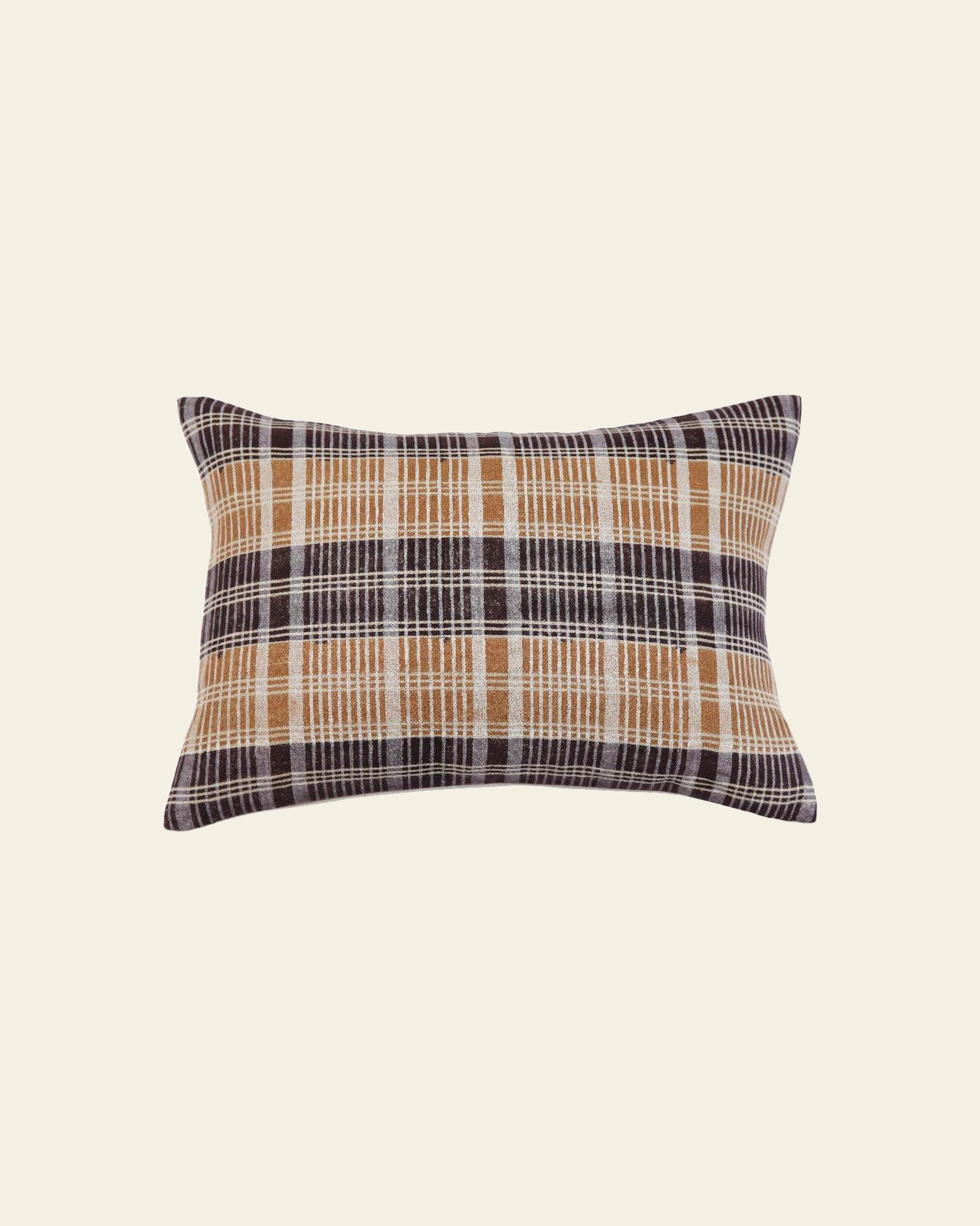 Plaid Ochre Pillow