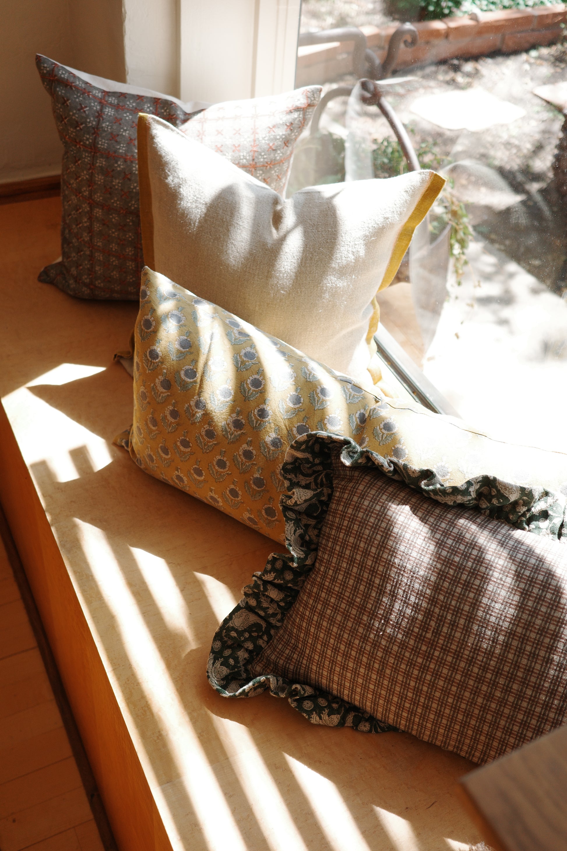 Catania Block Printed Pillow