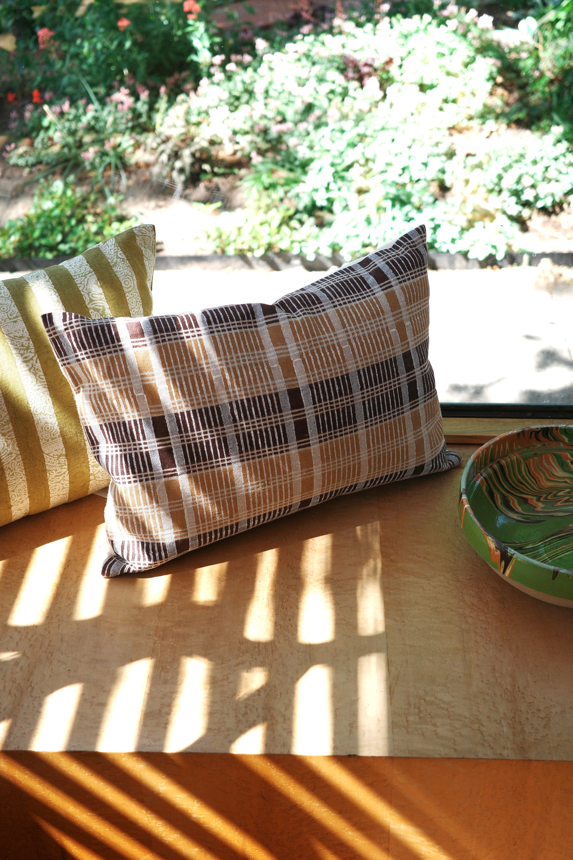 Plaid Ochre Pillow