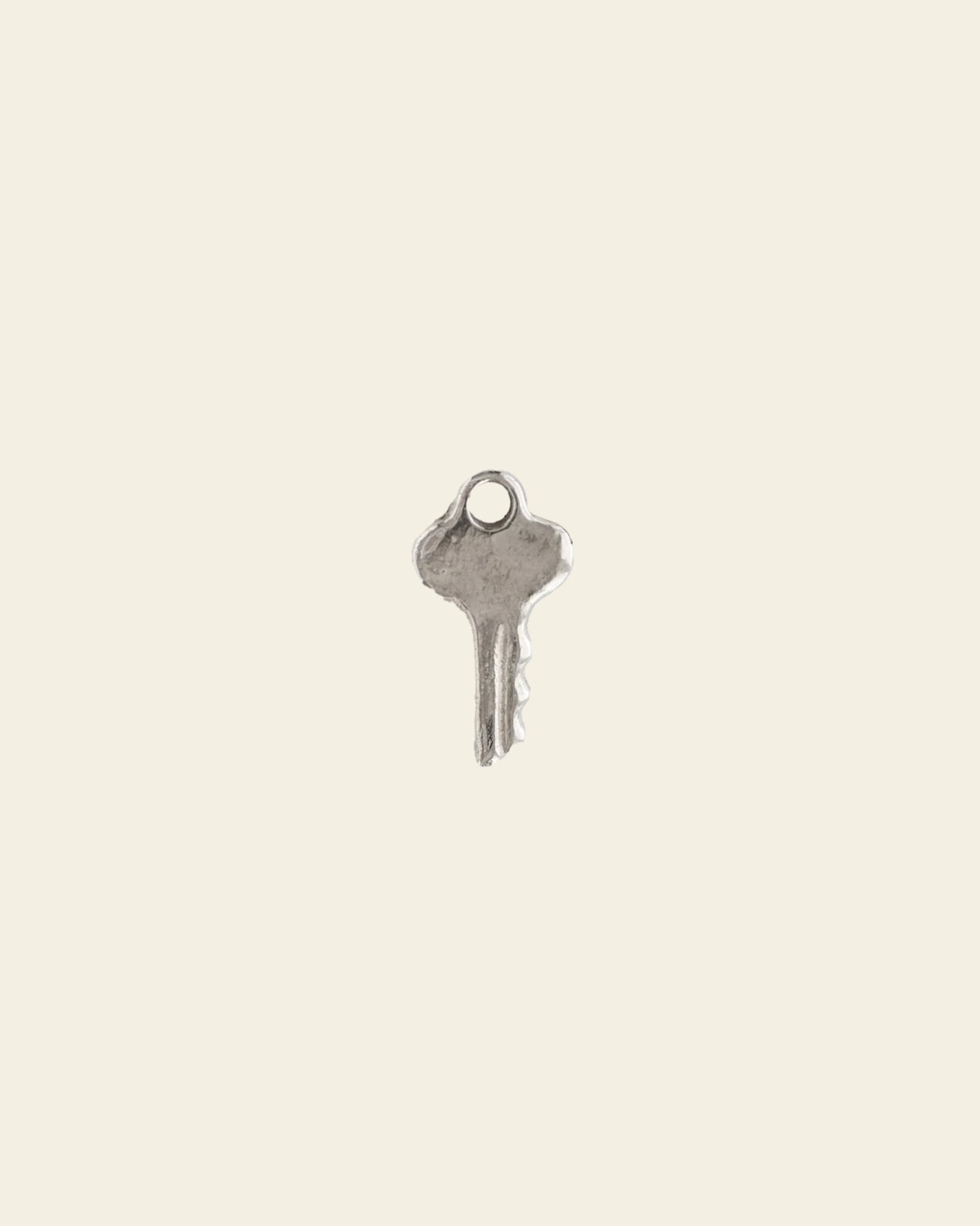Silver Key Charm