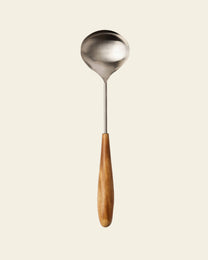 Wood &amp; Steel Serving Utensils