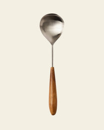 Wood &amp; Steel Serving Utensils
