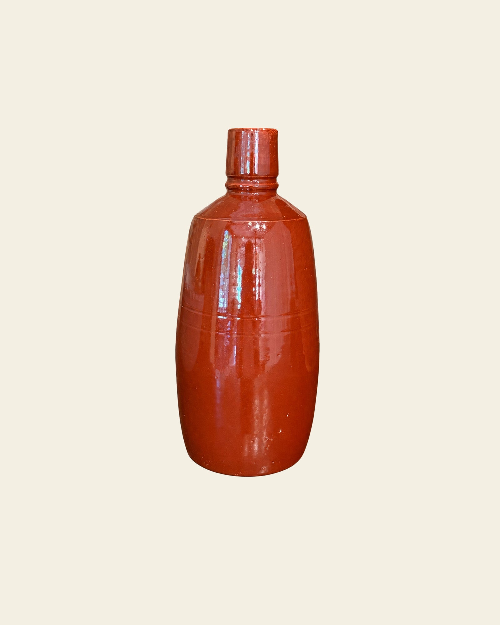 Vintage Rust Ceramic Bottle