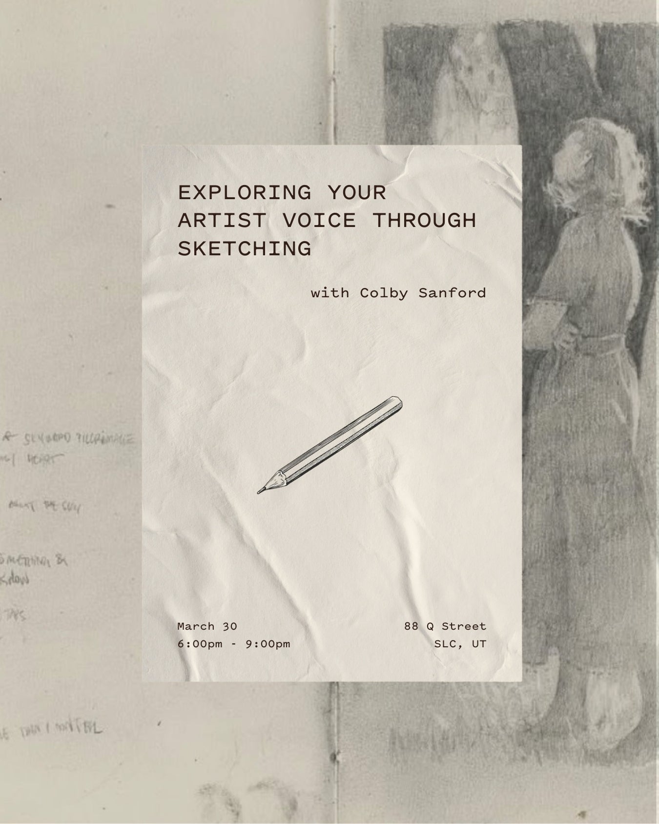 Mara X Colby Sanford Sketching Workshop