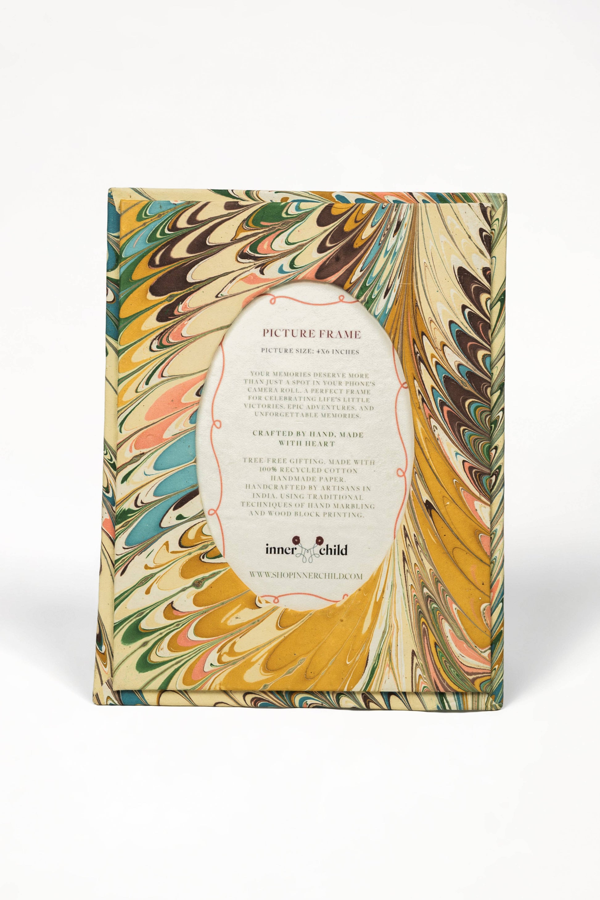 Hand-Marbled Picture Frame
